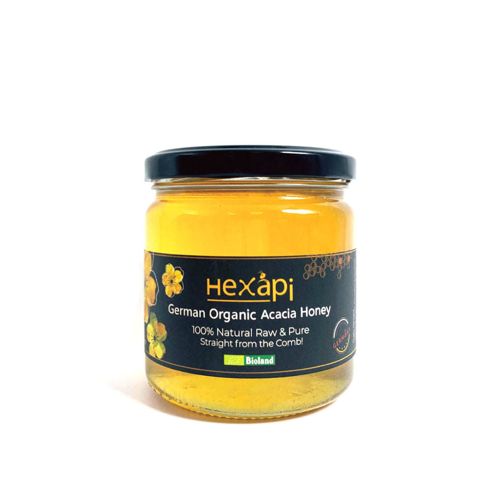 500g Acacia Honey (100% Pure, Raw & Organic) fresh from Hexapi Honey in Germany | 新鮮來自德國的500克稀雅蜜洋槐花蜂蜜（100%統天然和有機）| 新鲜来自德国的500克稀雅蜜洋槐花蜂蜜（100%统天然和有机
