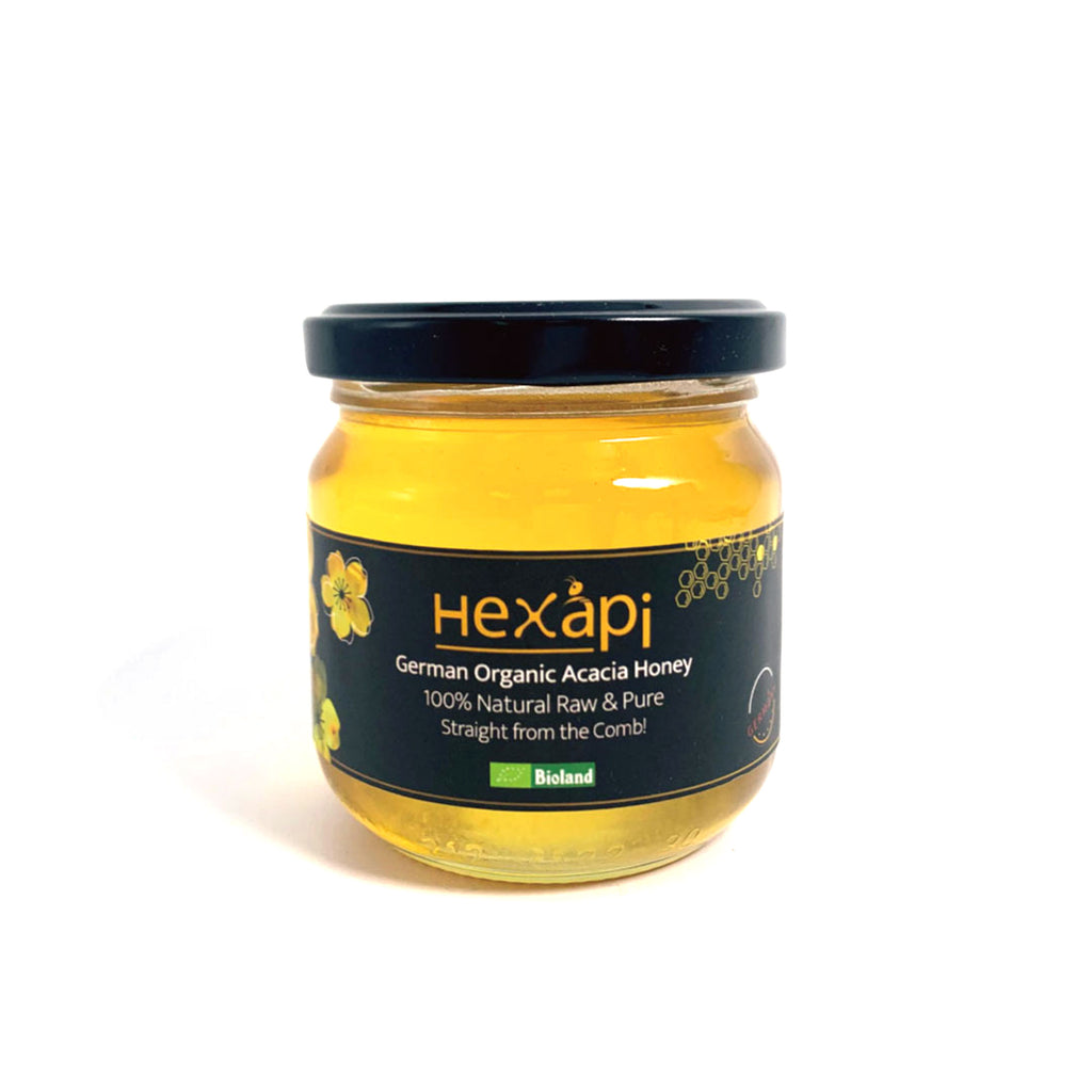 250g Acacia Honey (100% Pure, Raw & Organic) fresh from Hexapi Honey in Germany | 新鮮來自德國的250克稀雅蜜洋槐花蜂蜜（100%統天然和有機）| 新鲜来自德国的250克稀雅蜜洋槐花蜂蜜 (100%统天然和有机)