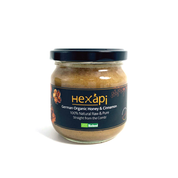250g Honey with Cinnamon (100% Pure, Raw & Organic) fresh from Hexapi Honey in Germany | 新鮮來自德國的250克稀雅蜜肉桂蜂蜜（100%統天然和有機）| 新鲜来自德国的250克稀雅蜜肉桂蜂蜜 (100%统天然和有机)