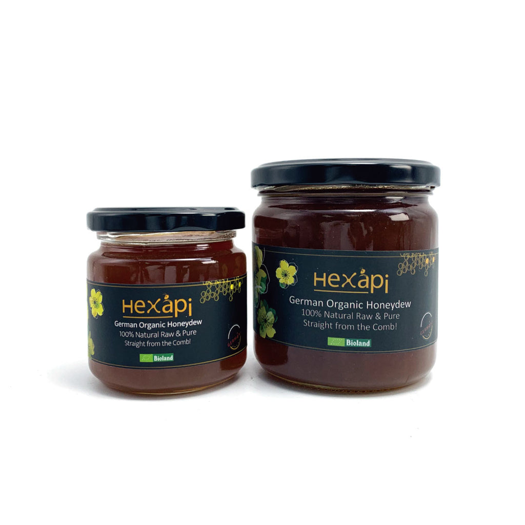250 & 500g Honeydew Honey (100% Pure, Raw & Organic) fresh from Hexapi Honey in Germany | 新鮮來自德國的250克和500克稀雅蜜蜂蜜露（100%統天然和有機）| 新鲜来自德国的250克和500克稀雅蜜蜂蜜露 (100%统天然和有机)