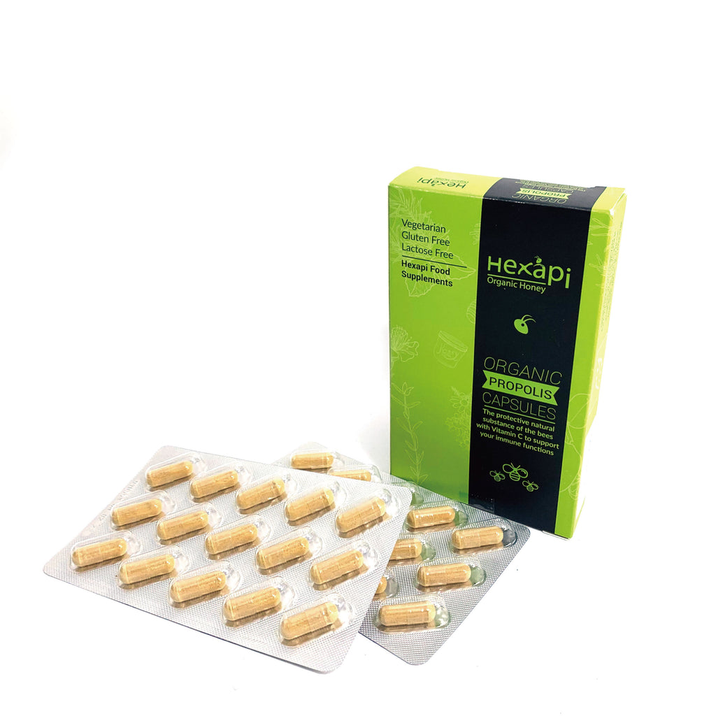 30pieces German Organic Propolis Capsules fresh from Hexapi Honey in Germany | 新鮮來自德國的30粒稀雅蜜德國有機蜂膠 | 新鲜来自德国的30粒稀雅蜜德国有机蜂胶