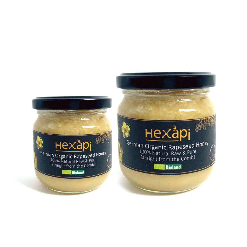 250g & 500g Rapeseed Honey (100% Pure, Raw & Organic) fresh from Hexapi Honey in Germany | 新鮮來自德國的250克和500克稀雅蜜油菜花蜂蜜（100%統天然和有機）| 新鲜来自德国的250克和500稀雅蜜油菜花蜂蜜(100%统天然和有机)