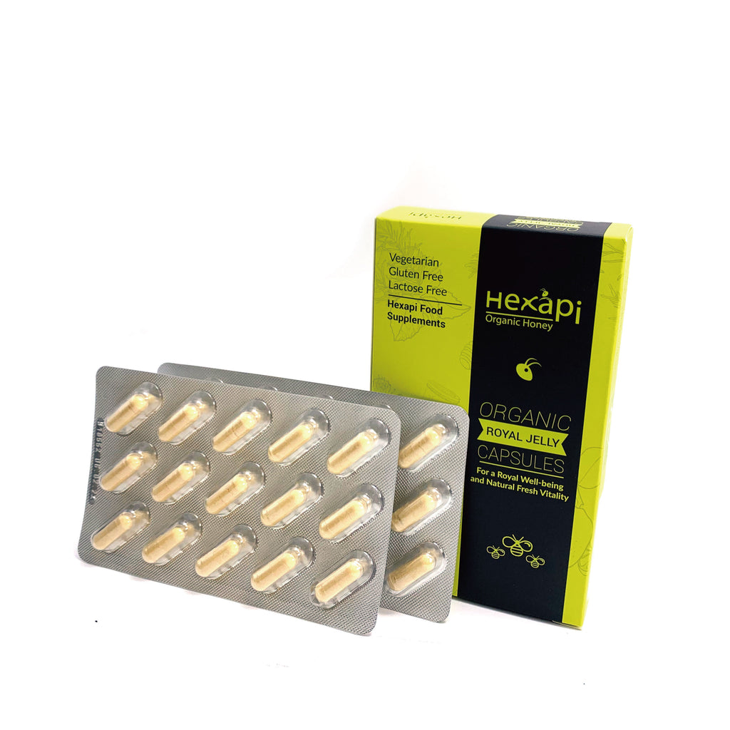30pieces German Organic Royal Jelly Capsules fresh from Hexapi Honey in Germany | 新鮮來自德國的30粒稀雅蜜德國有機蜂皇漿膠囊 | 新鲜来自德国的30粒稀雅蜜德国有机蜂皇浆胶囊