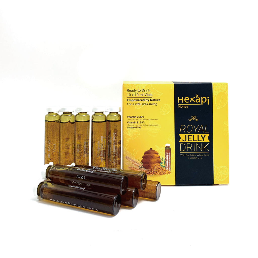 10bottles German Royal Jelly Drink fresh from Hexapi Honey in Germany | 新鮮來自德國的10支稀雅蜜德國蜂皇漿 | 新鲜来自德国的10支稀雅蜜德国蜂皇浆