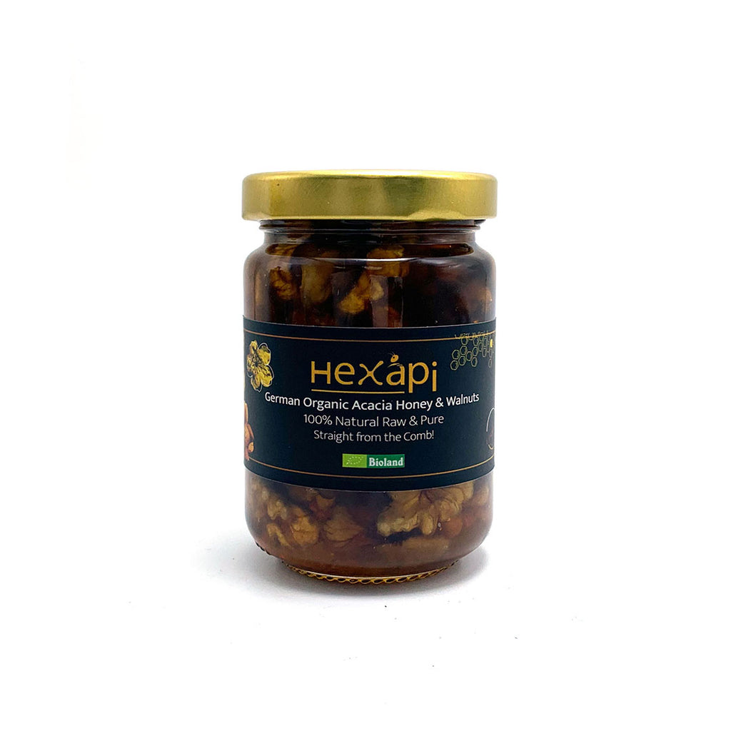 250g Acacia Honey with Walnuts (100% Pure, Raw & Organic) | 新鮮來自德國的250克稀雅蜜洋槐花核桃蜂蜜（100%純正、原生、有機）| 新鲜来自德国的250克稀雅蜜洋槐花核桃蜂蜜洋槐花核桃蜂蜜（100%纯正、原生、有机）